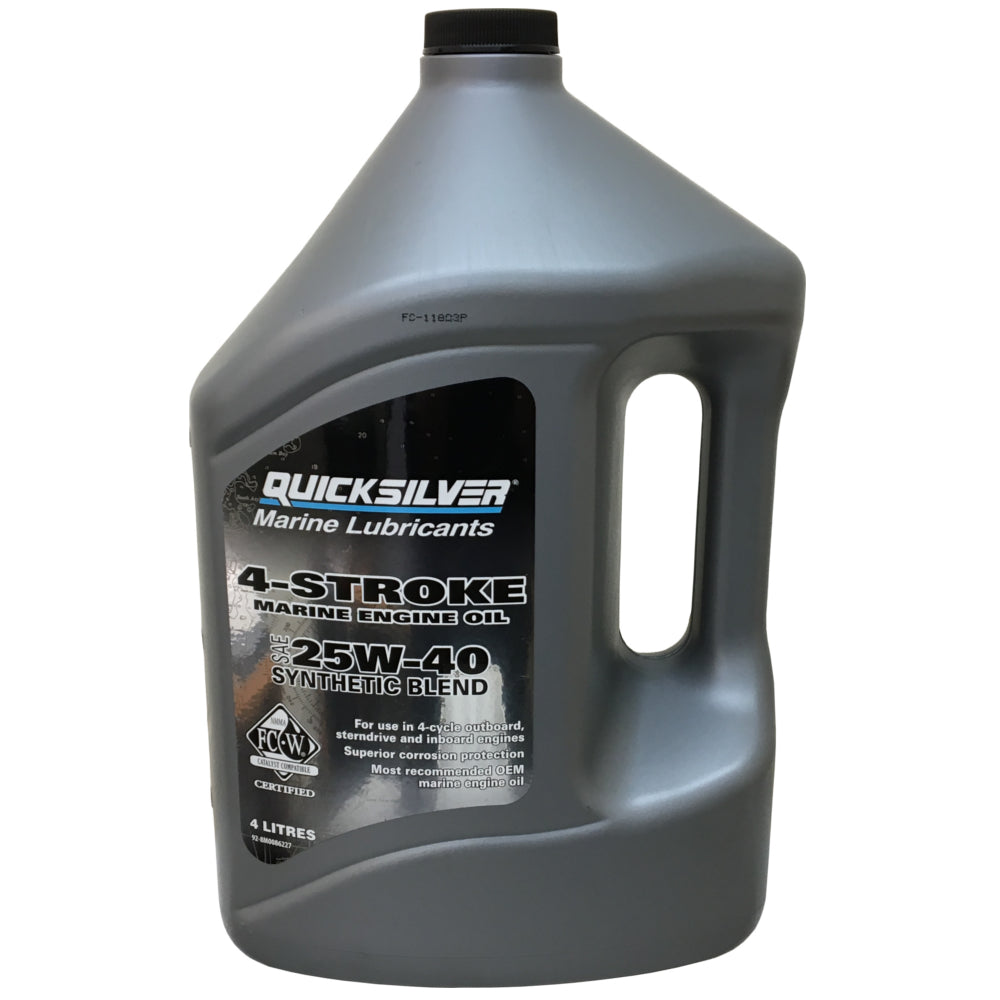 Quicksilver 25W-40 4 stroke engine oil 4-Litre  92-8M0086227