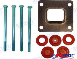 Mercruiser V6 riser gasket and bolt set (dry)